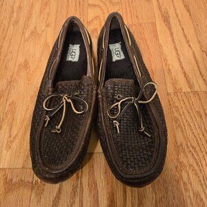 Mens Uggs Size 9 Brown Loafers with Ties